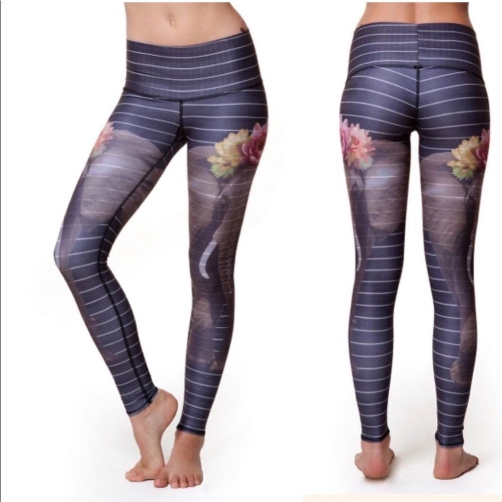 Teeki Elephant yoga pants. Sz. Medium